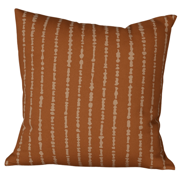 Minilet Mustard Lines Canvas Cushion Cover