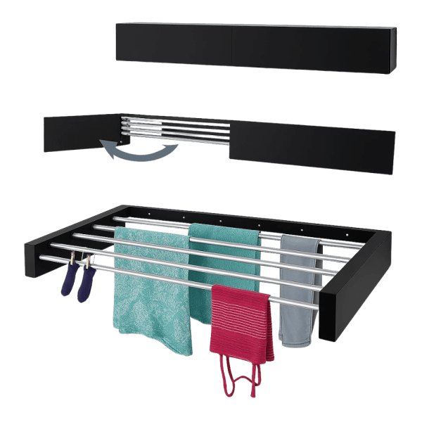 Tibatx Foldable Metal Drying Rack – 6 Lines, 100 cm