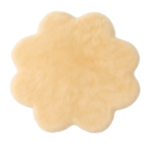 Rghd Imported Faux Fur Zigzag Round Rug – 70x70 cm