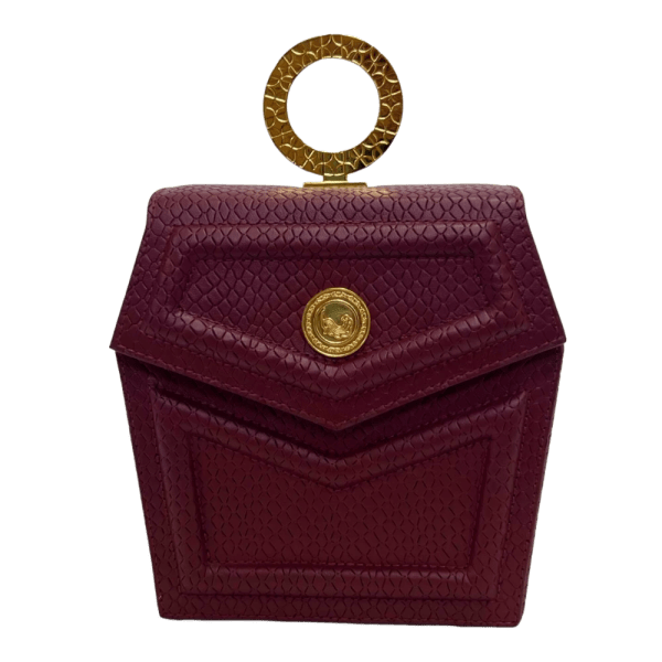 Zaam Burgundy Hexagon Bag