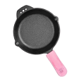 Grif 25 CM Cast Iron Skillet + Limited Edition Pink Leather Handle Cover