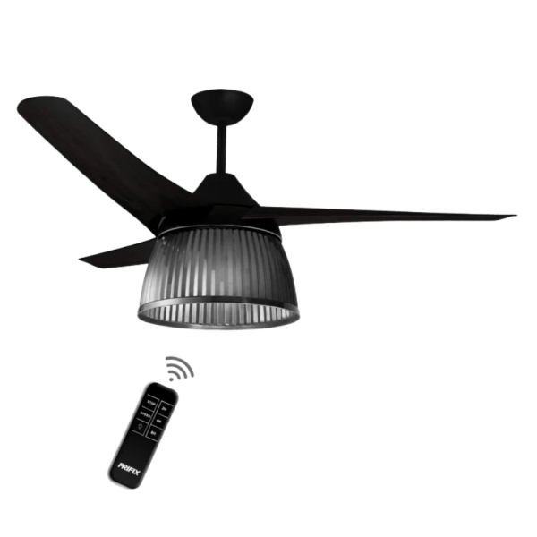 Prifix Black Jumbo Ceiling Fan with Remote