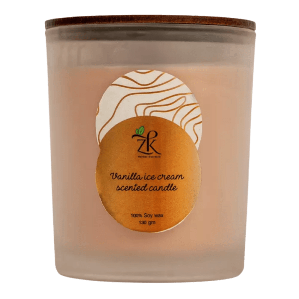 Zk Vanilla Ice Cream Scented Candle - 130 gm