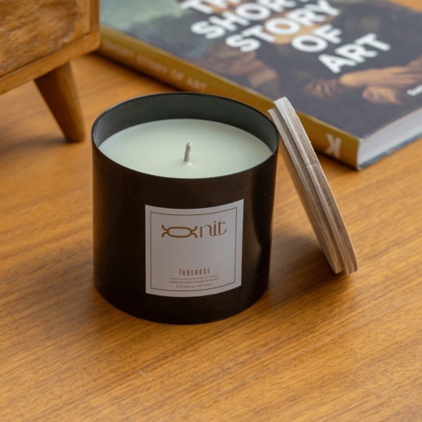 nit-home - Scented Tuberose Cup Candle Black