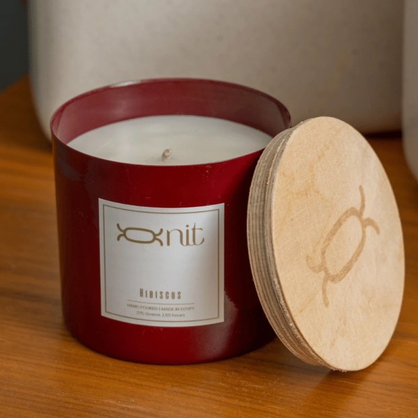 nit-home - Scented Hisbiscus Cup Candle Burgundy