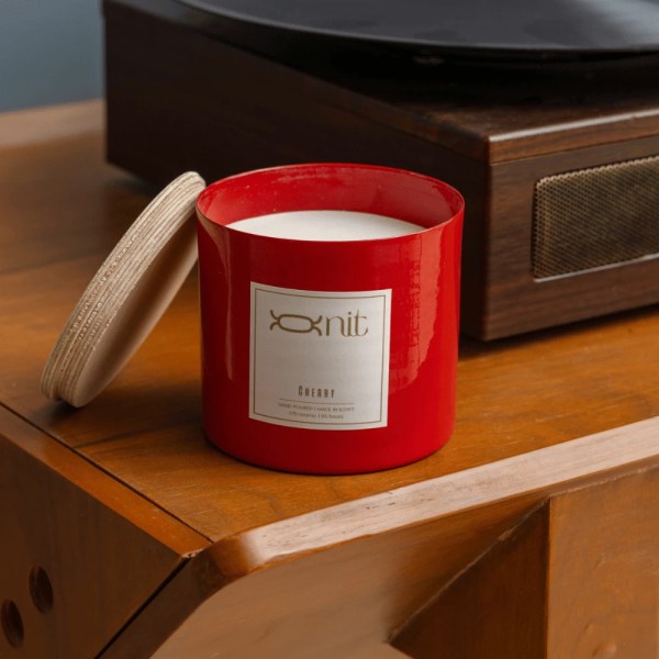 nit-home - Scented Cherry Cup Candle Red