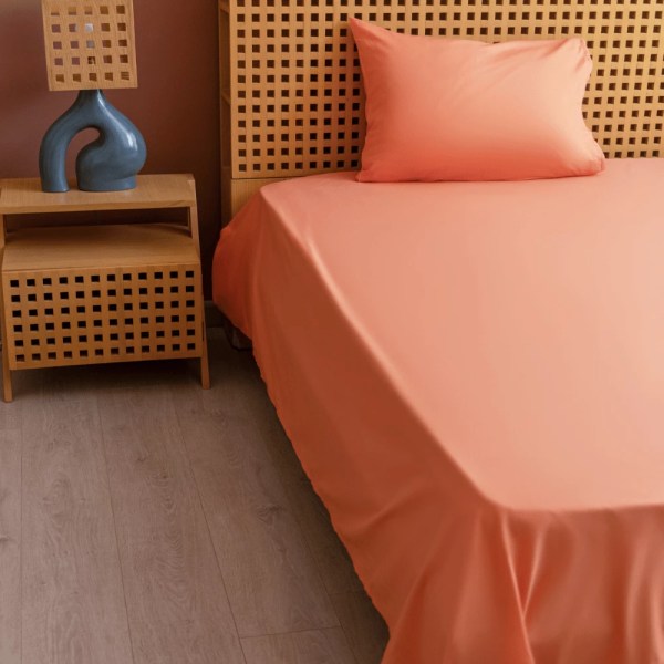 nit-home - EveryDay Solid Flat Sheet Set - Coral