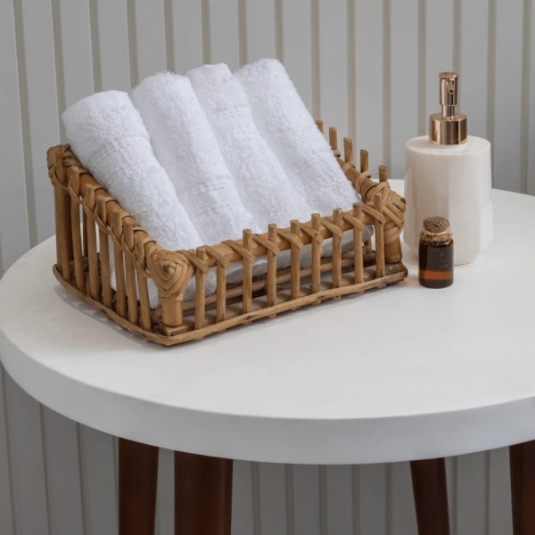 nit-home - White 4 pieces Face Towels Set – Solid (650 GSM) 100% Egyptian Cotton