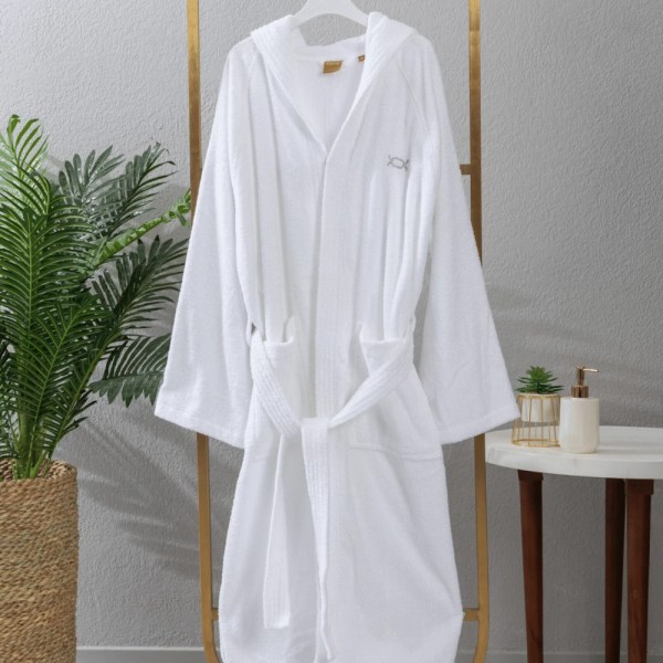 nit-home - White Bath Robe (400 GSM) 100% Egyptian Cotton - Multiple sizes