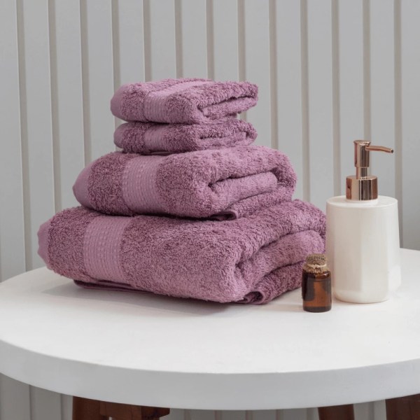 nit-home - Mauve Orchid Towel Set -Solid (650 GSM) 100% Egyptian Cotton
