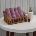 nit-home - Mauve Orchid 4 pieces Face Towels Set – Solid (650 GSM) 100% Egyptian Cotton