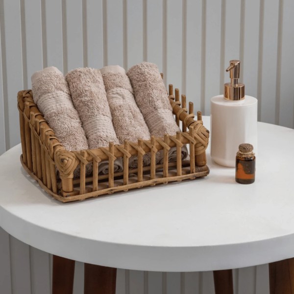 nit-home - Mahogany Rose 4 pieces Face Towels Set – Solid (650 GSM) 100% Egyptian Cotton