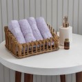 nit-home - Lavender Foge 4 pieces Face Towels Set – Solid (650 GSM) 100% Egyptian Cotton