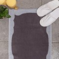 nit-home - Frame Jacquard Bath Mat - Brown Grey