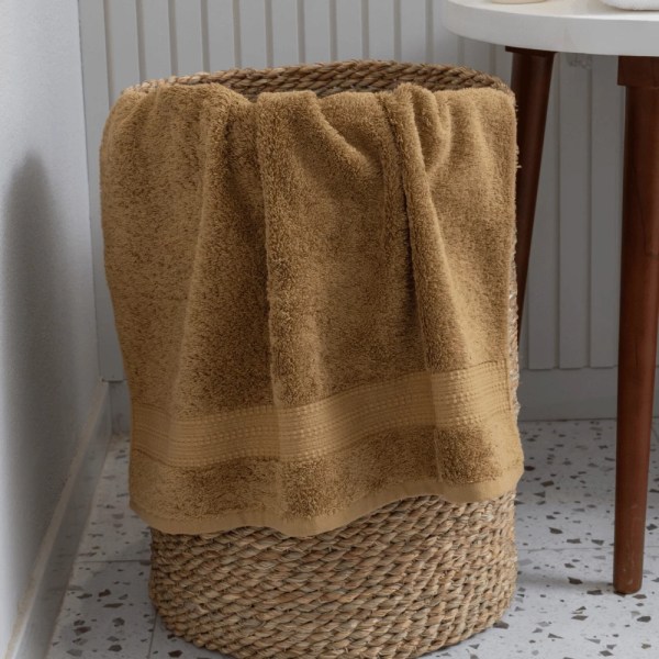 nit-home - Dijon Brown Bath Towel (650 GSM) – 100% Egyptian Cotton