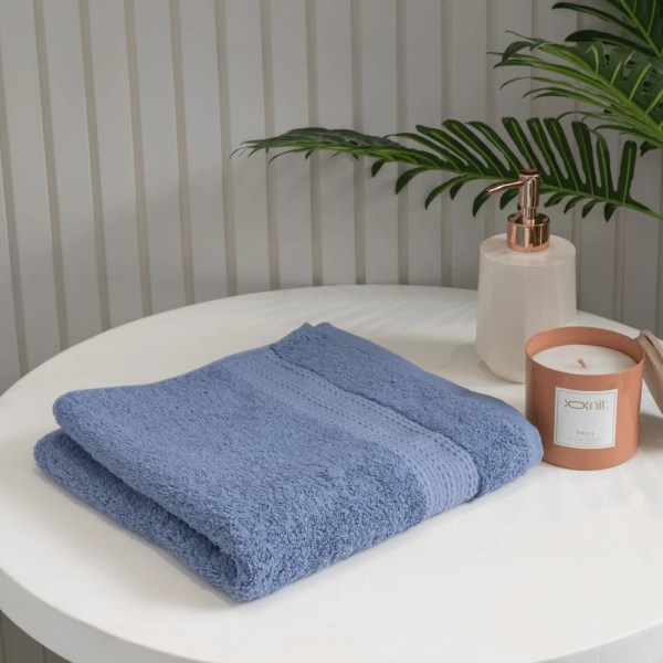 nit-home - Blue Hand Towel (650 GSM) 100% Egyptian Cotton