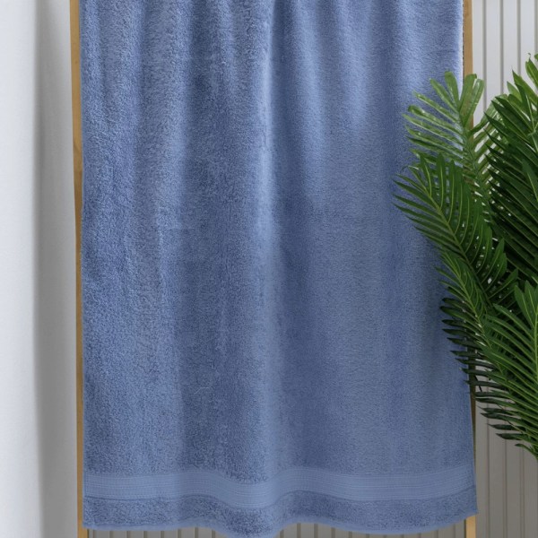 nit-home - Blue Bath Sheet (650 GSM) – 100% Egyptian Cotton