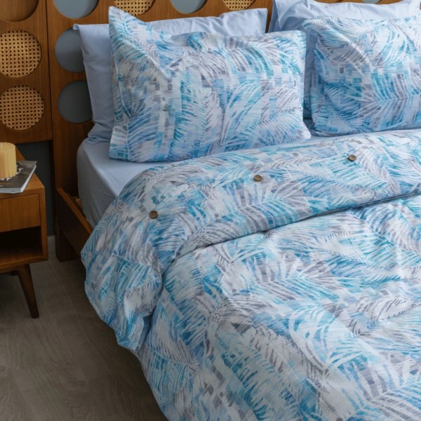nit-home - Tropical Printed Duvet Cover Set - Blue - Multiple sizes