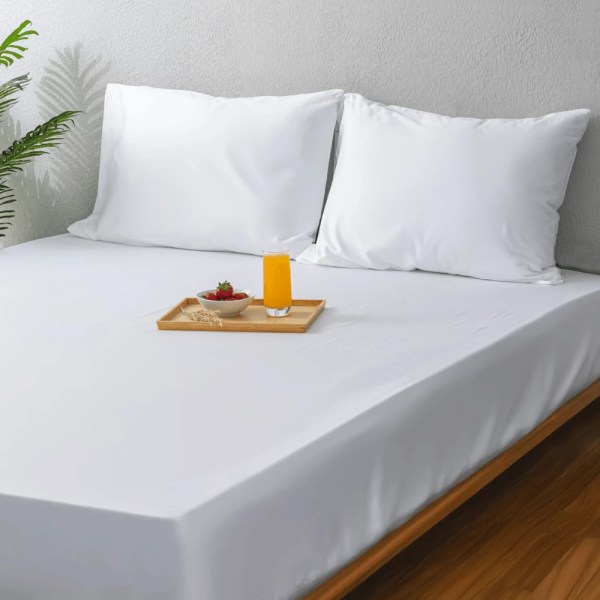 nit-home - White Fitted Sheet – Solid – (400 TC) 100% Egyptian Cotton - Multiple sizes