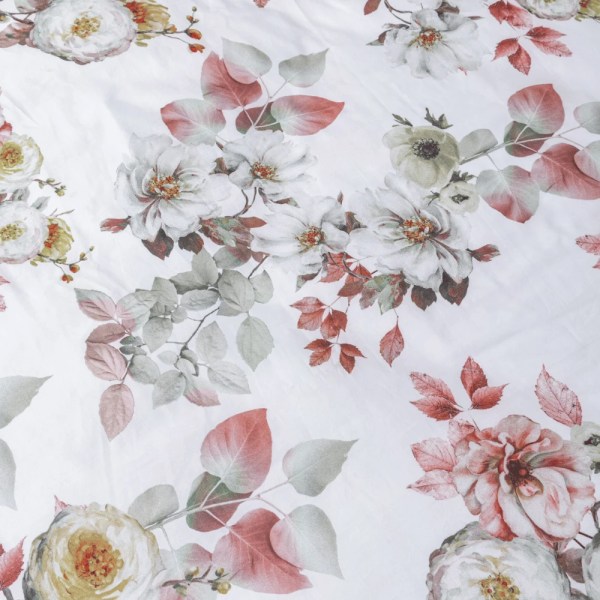 nit-home - Red Duvet Cover Set – King – (300 TC) 100 Egyptian Cotton - Flowers