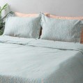 nit-home - Mint Pink Duvet Cover Set – Califorina King – (800 TC) 100% Egyptian Cotton - Leafs