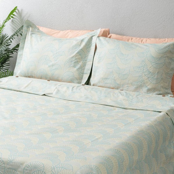 nit-home - Linen Blue Duvet Cover Set – Califorina King ( 800 TC) 100% Egyptian Cotton -Shells