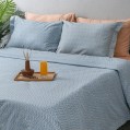 nit-home - Light Blue Duvet Cover Set – Califorina King – (800 TC) 100% Egyptian Cotton - Waves