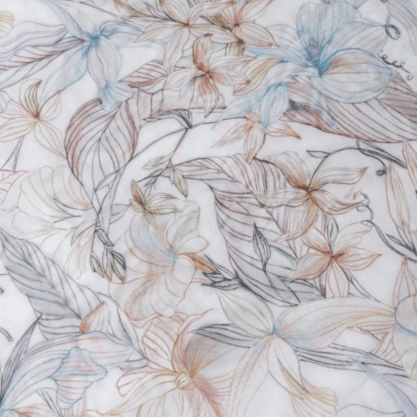 nit-home - Grey Flat Sheet – Solid – Single (300 TC) 100% Egyptian Cotton - Flowers