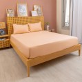 nit home - Fitted Sheet Set plain - Terracotta - Multiple sizes