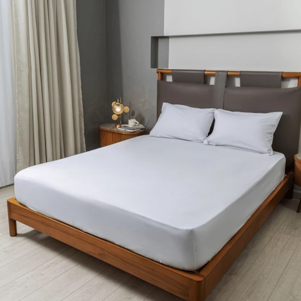 nit home - Fitted Sheet Set plain - Light Grey - Multiple sizes