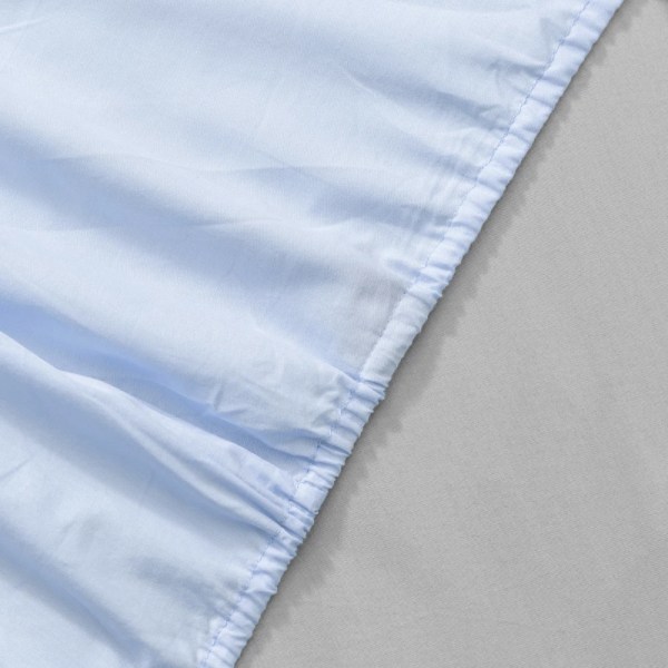 nit home - Fitted Sheet Set plain - Light Blue - Multiple sizes