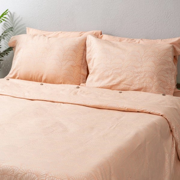 nit home - Coral Duvet Cover Set – Califorina King – (800 TC) 100% Egyptian Cotton - Shells