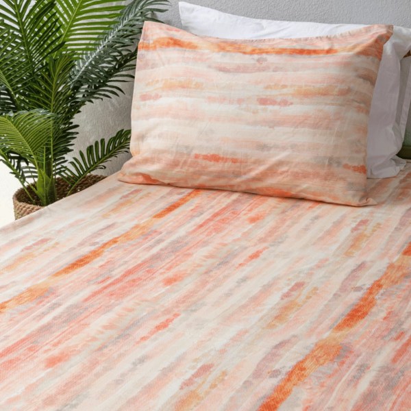 nit home - Coral Flat Sheet – Solid – (300 TC) 100% Egyptian Cotton - Multiple sizes
