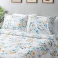 nit home - Blue Duvet Cover Set – King – (300 TC) 100 Egyptian Cotton -Flowers