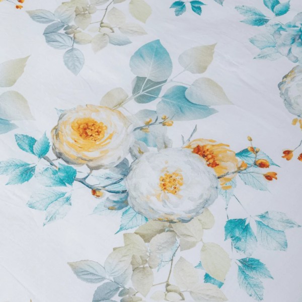 nit home - Blue Duvet Cover Set – King – (300 TC) 100 Egyptian Cotton -Flowers