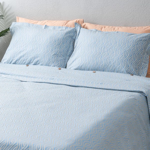 nit home - Blue Duvet Cover Set – Califorina King ( 800 TC) 100% Egyptian Cotton - Waves