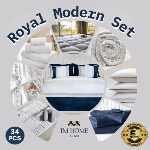 TM home - Royal Modern Set – Ultimate Luxury Bedding & Bath Collection for a Hotel-Quality Experience