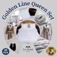 TM home - Golden Line Queen Set – Luxury Bedding & Bath Collection for a Hotel-Style Experience