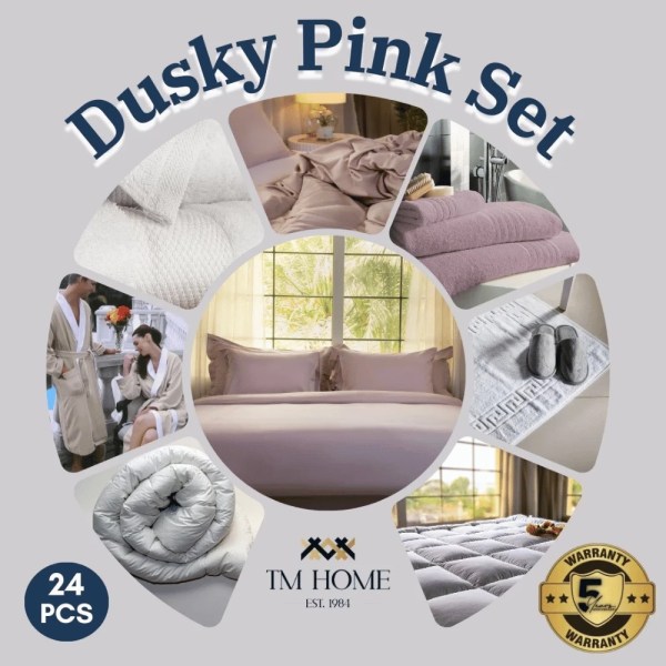 TM home - Dusky Pink Set – Elegant 24 Piece & Luxe Essentials