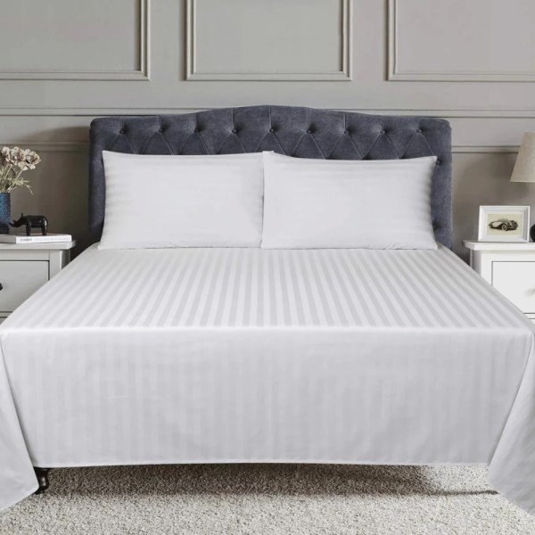 TM home - Striped Flat Sheet Set – Style Meets Comfort ( 3 Pcs ) - Multiple sizes