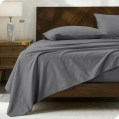 TM home - Luxury Cotton Percale Flat Sheets – 3-Piece Set - Multiple sizes - Multiple colors