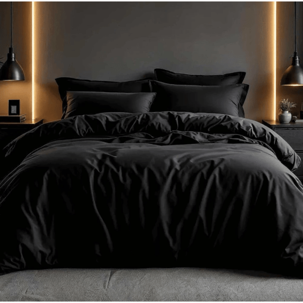 TM home - Premium Black Duvet Cover - Elegant & Luxurious Bedding - Multiple sizes