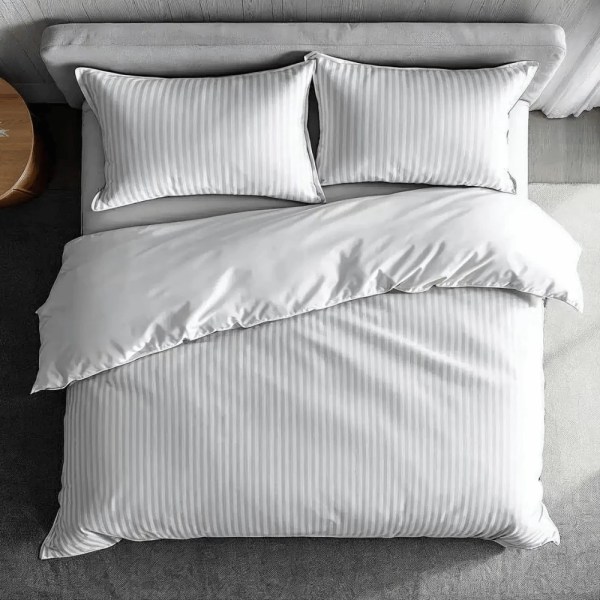 TM home - 100% Egyptian Cotton Striped Hotel Comforter Set - Multiple sizes