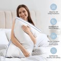 TM home - Poly Down Medical Pillow 10 cm with Double Line – Washable & Hypoallergenic Comfort - Multiple sizes - softness level