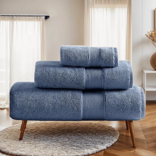 TM home - Luxury Blue Towel Collection - Unmatched Softness & Elegance - Multiple sizes