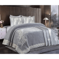 Gloria & Lawendy Multi Colors Digital Blanket & Bed Sheet Set - 4 Pieces