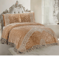 Gloria & Lawendy Multi Color Velvet Bedspread - 4 Pieces