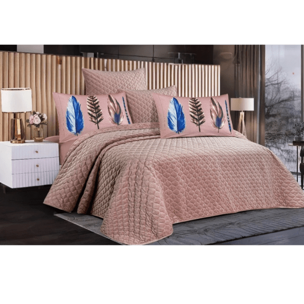 Gloria & Lawendy Velvet Multi Colors Blanket Set Model 5001- 5 Pieces