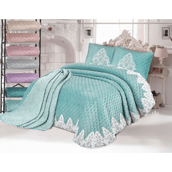 Gloria & Lawendy Summer Multi Colors Velvet Blanket - 3 Pieces