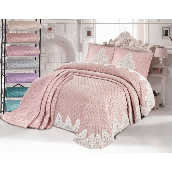 Gloria & Lawendy Summer Multi Colors Velvet Blanket - 3 Pieces